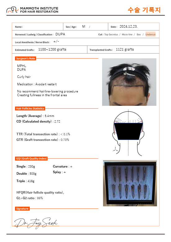 압구정맘모스M자모발이식당일웃음가스마취후기